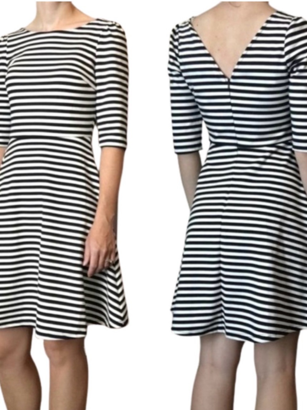 Pixley Stitch Fix Kathy Fit & Flare Striped Dress Womens M